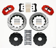 Charger l&#39;image dans la galerie, Wilwood Narrow Superlite 6R Front Hat Kit 14.00in Drill Red 2005-up Corvette C6