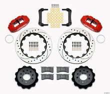 Cargar imagen en el visor de la galería, Wilwood Narrow Superlite 4R Rear Kit 14.00in Drilled Red Morrison Multilink IRS (10-15 Camaro Based)