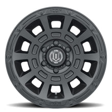 गैलरी व्यूवर में इमेज लोड करें, ICON Thrust 17x8.5 6x5.5 25mm Offset 5.75in BS 106.1mm Bore Satin Black Wheel