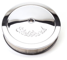 गैलरी व्यूवर में इमेज लोड करें, Edelbrock Air Cleaner Pro-Flo Series Round Steel Top Paper Element 14In Dia X 3 75In Dropped Base