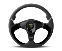 Carica l&#39;immagine nel visualizzatore di Gallery, Momo Nero Steering Wheel 350 mm - Black Leather/Suede/Black Spokes