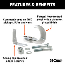 Carica l&#39;immagine nel visualizzatore di Gallery, Curt Tow Hook w/Hardware (10000lbs Chrome)