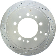 गैलरी व्यूवर में इमेज लोड करें, StopTech Select Sport 13-17 Toyota Land Cruiser Drilled / Slotted Rear Passenger-Side Brake Rotor