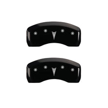 Charger l&#39;image dans la galerie, MGP 4 Caliper Covers Engraved Front Pontiac Rear Arrow Black Finish Sil Char 2004 Pontiac Bonneville