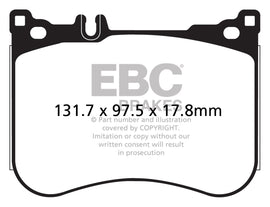 EBC 14+ Mercedes-Benz S550 4.7 Twin Turbo AMG Sport Pkg Redstuff Front Brake Pads - 2to4wheels