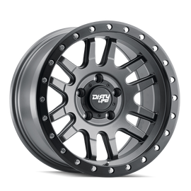 Dirty Life 9309 Canyon Pro 17x9/6x139.7 BP/-12mm Offset/106mm Hub Satin Graphite Wheel - Beadlock