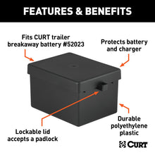 Load image into Gallery viewer, Curt 5in x 3-1/4in x 3-7/8in Lockable Breakaway Battery Case