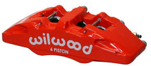गैलरी व्यूवर में इमेज लोड करें, Wilwood Caliper-Forged Dynapro 6 5.25in Mount-Red-L/H 1.62/1.38in/1.38in Pistons .81in Disc