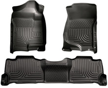Laden Sie das Bild in den Galerie-Viewer, Husky Liners 07-13 GM Escalade/Suburban/Yukon WeatherBeater Black Front &amp; 2nd Seat Floor Liners