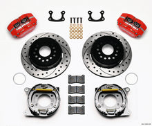 Carica l&#39;immagine nel visualizzatore di Gallery, Wilwood Dynapro Dust-Boot P/S Park Brake Kit Drilled Red Small Ford 2.66in Offset