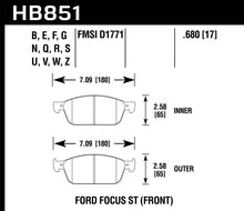 Carica l'immagine nel visualizzatore di Gallery, Hawk 15-16 Ford Focus ST Performance Ceramic Street Brake Pads