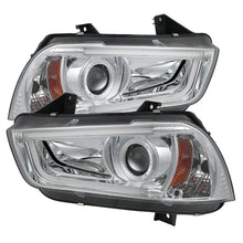 Carica l&#39;immagine nel visualizzatore di Gallery, Spyder Dodge Charger 11-14 Projector Headlights Halogen - Light Tube DRL Chrm PRO-YD-DCH11-LTDRL-C