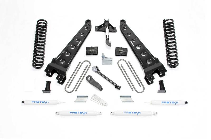 Fabtech 08-16 Ford F250/350 4WD 4in Radius Arm System w/Perf. Shocks