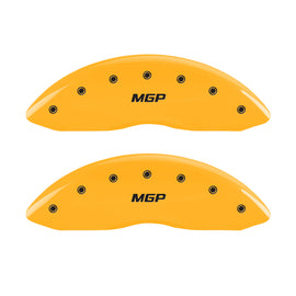 MGP 4 Caliper Covers Engraved Front & Rear MGP Yellow Finish Black Char 2005 Mercedes-Benz Cl500