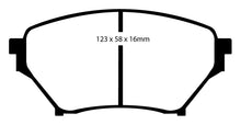 Laden Sie das Bild in den Galerie-Viewer, EBC 01-03 Mazda Miata MX5 1.8 (Sports Suspension) Yellowstuff Front Brake Pads