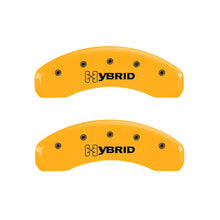 Carica l&#39;immagine nel visualizzatore di Gallery, MGP 4 Caliper Covers Engraved Front &amp; Rear Gm Style/Hybrid Yellow Finish Black Char 2009 GMC Envoy