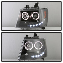 Cargar imagen en el visor de la galería, Spyder Chevy Suburban 1500 07-14 Projector Headlights LED Halo LED All Black PRO-YD-CSUB07-HL-BKV2