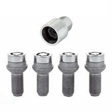 Laden Sie das Bild in den Galerie-Viewer, McGard Wheel Lock Bolt Set - 4pk. (Radius Seat) M14X1.5 / 17mm Hex / 27.0mm Shank Length - Chrome