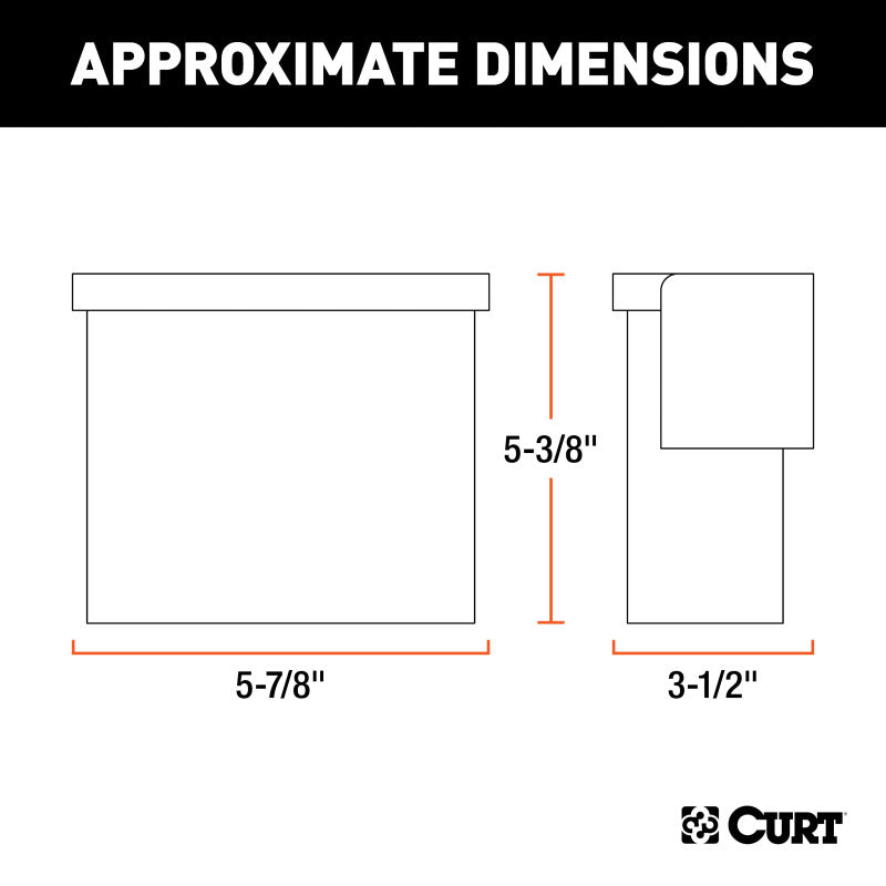 Curt 5-7/8in x 5-3/8in x 3-1/2in Breakaway Battery Case w/Lockable Bar