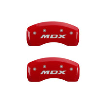 Carica l&#39;immagine nel visualizzatore di Gallery, MGP 4 Caliper Covers Front Acura Rear MDX Red Finish Silver Characters