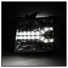Laden Sie das Bild in den Galerie-Viewer, Spyder Chevy Silverado 1500 07-13 V2 Projector Headlights - LED DRL - Chrome PRO-YD-CS07V2-DRL-C
