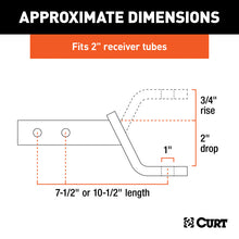 Load image into Gallery viewer, Curt Dual-Length Ball Mount (2in Shank 7500lbs 2in Drop 7-1/2in or 10-1/2in Long)