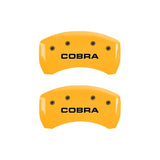 MGP Rear set 2 Caliper Covers Engraved Rear Cobra Yellow finish black ch