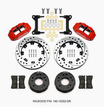 गैलरी व्यूवर में इमेज लोड करें, Wilwood Narrow Superlite 4R Front Kit 12.19in Drilled Red 63-87 C10 w/ Wilwood Pro Spindles