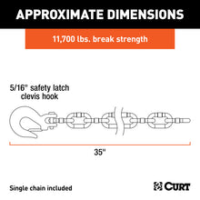 Load image into Gallery viewer, Curt 35in Safety Chain w/1 Clevis Hook (11700lbs Clear Zinc)