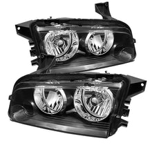 गैलरी व्यूवर में इमेज लोड करें, Xtune Dodge Charger 06-10 Halogen Only (Does Not Fit Hid Model) Headlights Black HD-JH-DCH06-BK