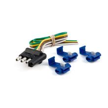 Load image into Gallery viewer, Curt 4-Way Flat Connector Plug w/12in Wires and Hardware (Trailer Side Packaged)