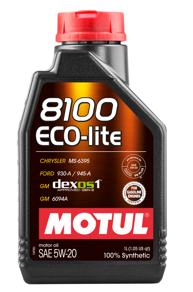 Motul 1L Synthetic Engine Oil 8100 5W20 ECO-LITE image 1