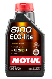Motul 1L Synthetic Engine Oil 8100 5W20 ECO-LITE image 1