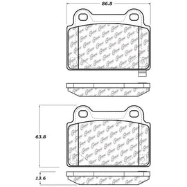 StopTech Street Touring 08+ Mitsubishi Evolution X Rear Brake Pads