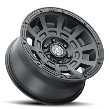 गैलरी व्यूवर में इमेज लोड करें, ICON Thrust 17x8.5 6x5.5 25mm Offset 5.75in BS 106.1mm Bore Satin Black Wheel