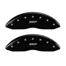 Charger l&#39;image dans la galerie, MGP 4 Caliper Covers Engraved Front &amp; Rear MGP Black Finish Silver Characters 2018 Tesla S