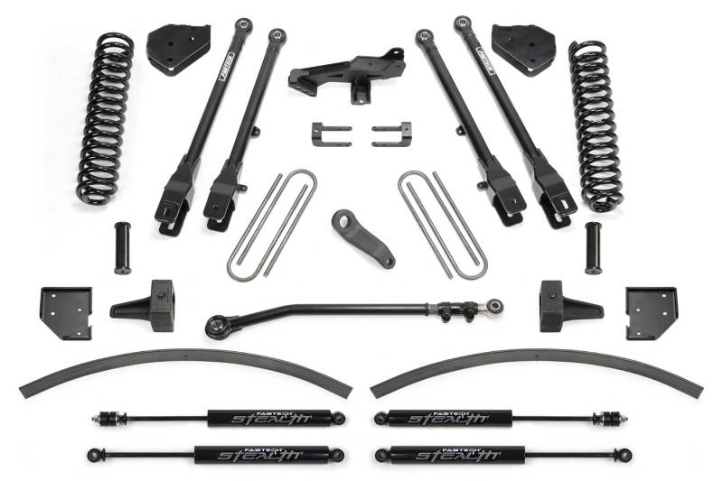 Fabtech 17-20 Ford F250/350 4WD Diesel 8in 4 Link System w/Stealth Shocks