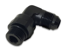 Carica l&#39;immagine nel visualizzatore di Gallery, Vibrant -10AN Male Flare to Male -8 ORB Swivel 90 Degree Adapter - Anodized Black