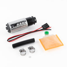 Cargar imagen en el visor de la galería, DeatschWerks 340lph DW300C Compact Fuel Pump w/ Universal Install Kit (w/ Mounting Clips)