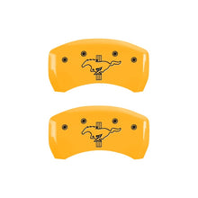 Cargar imagen en el visor de la galería, MGP Rear set 2 Caliper Covers Engraved Rear 2015/Bar &amp; Pony Yellow finish black ch