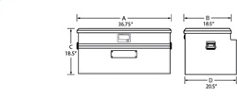Lund Universal Alum Flush Mount Box - Brite