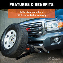 Cargar imagen en el visor de la galería, Curt 8in Receiver Tube Extender (2in Shank 3500lbs)