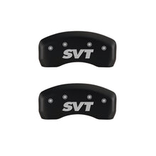Cargar imagen en el visor de la galería, MGP 4 Caliper Covers Engraved Front &amp; Rear SVT Red finish silver ch