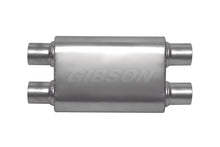 Charger l&#39;image dans la galerie, Gibson MWA Superflow Dual/Dual Oval Muffler - 4x9x14in/3in Inlet/3in Outlet - Stainless