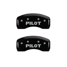 Cargar imagen en el visor de la galería, MGP 4 Caliper Covers Engraved Front Honda Engraved Rear Pilot/2015 Black finish silver ch