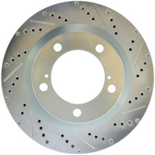 Laden Sie das Bild in den Galerie-Viewer, StopTech Select Sport 07-17 Toyota Tundra Sport Slotted &amp; Drilled Front Left Rotor