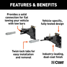 Laden Sie das Bild in den Galerie-Viewer, Curt 14-18 Jeep Cherokee Trail Custom Tow Bar Base Plate