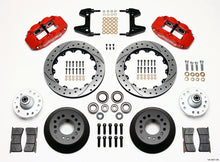 गैलरी व्यूवर में इमेज लोड करें, Wilwood Narrow Superlite 6R Front Hub Kit 12.88in Drill Red 74-80 Pinto/Mustang II Disc Spindle only