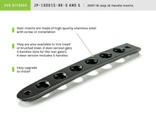 Load image into Gallery viewer, DV8 Offroad 2007-2018 Jeep JK 2 Door Black Door Handle Inserts