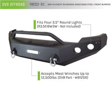 Load image into Gallery viewer, DV8 Offroad 11-14 Chevrolet Silverado 2500 Front Bumper